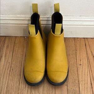 Merry People Yellow Ankle Rain Boots